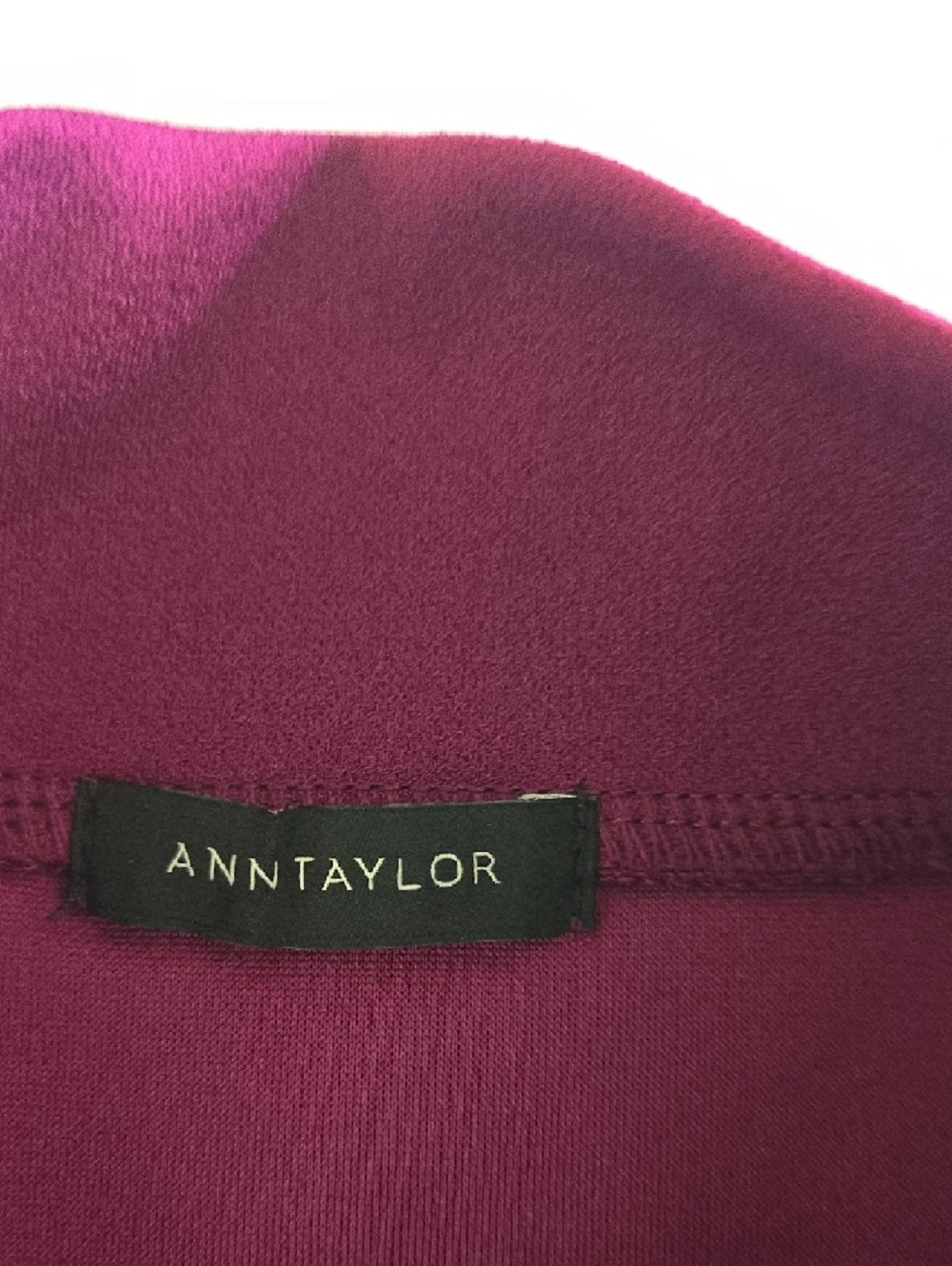 Ann Taylor Puff Sleeve Mock Neck Top in Plum - Picture 11 of 11